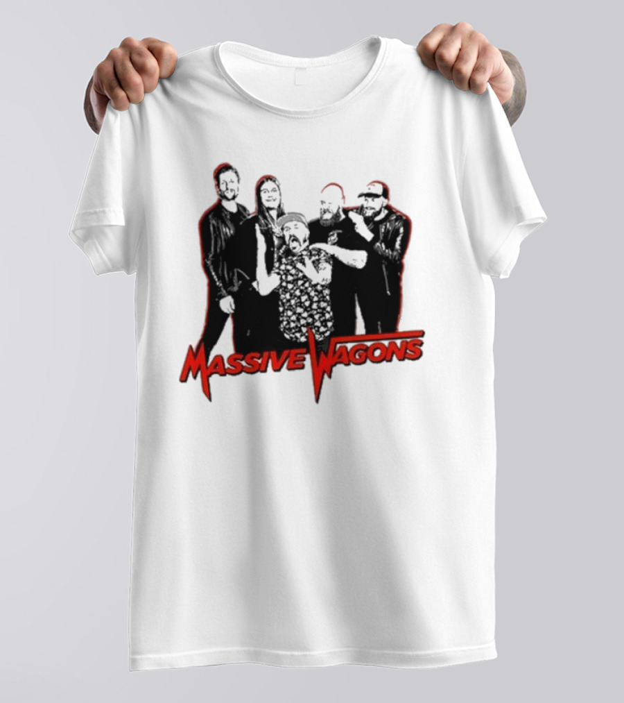 Massive Wagons Band Graphic Red And Black T-Shirt
