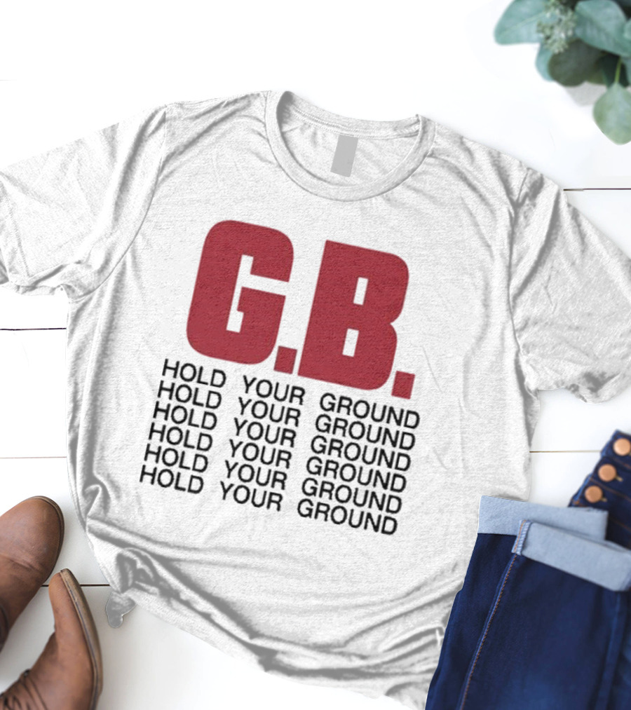 Gorilla Biscuits G.B. Hold Your Ground Hold Your Ground Repeated Text T-Shirt