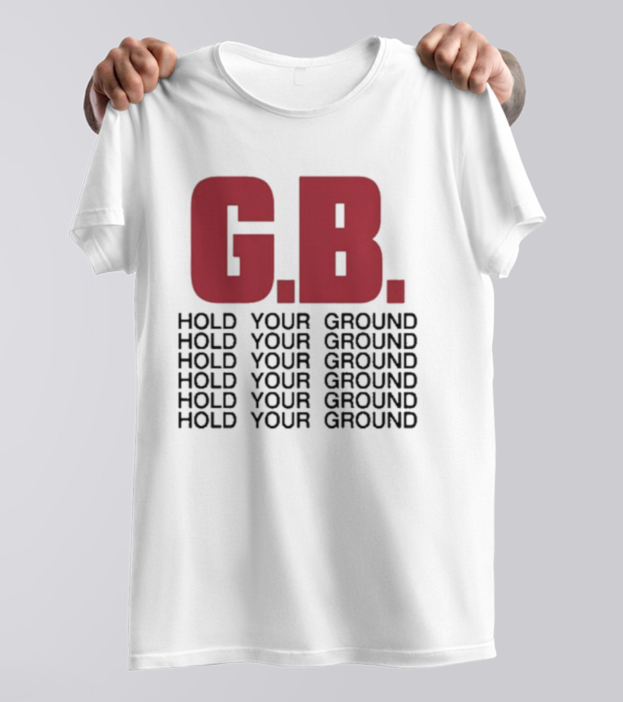 Gorilla Biscuits G.B. Hold Your Ground Hold Your Ground Repeated Text T-Shirt