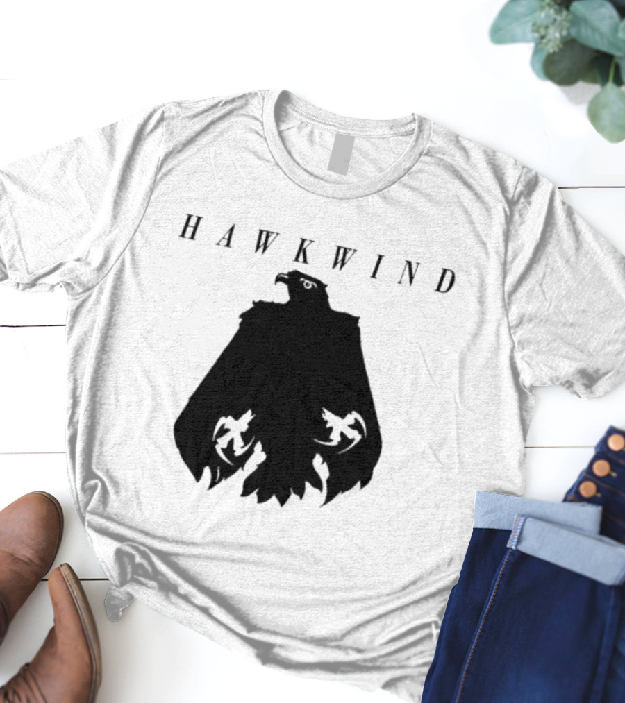 Hawkwind Eagle Silhouette With Mystical Elements T-Shirt