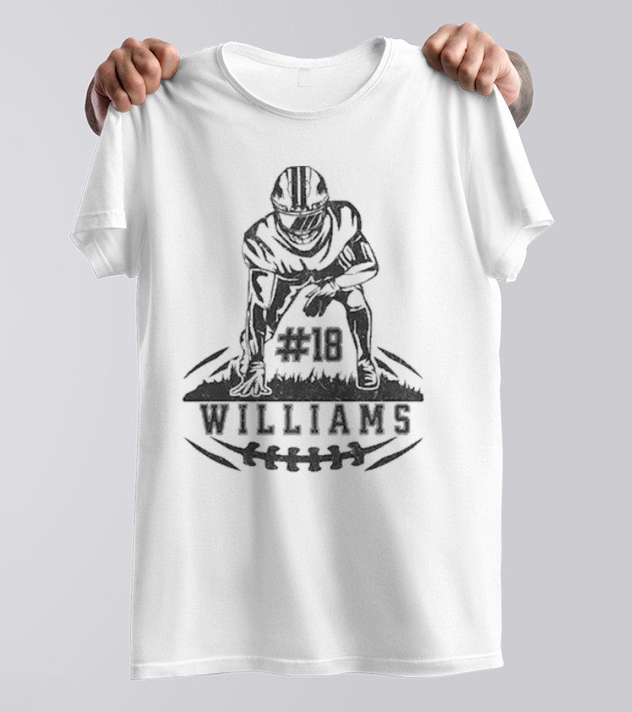Williams #18 Personalized Football Player T-Shirt