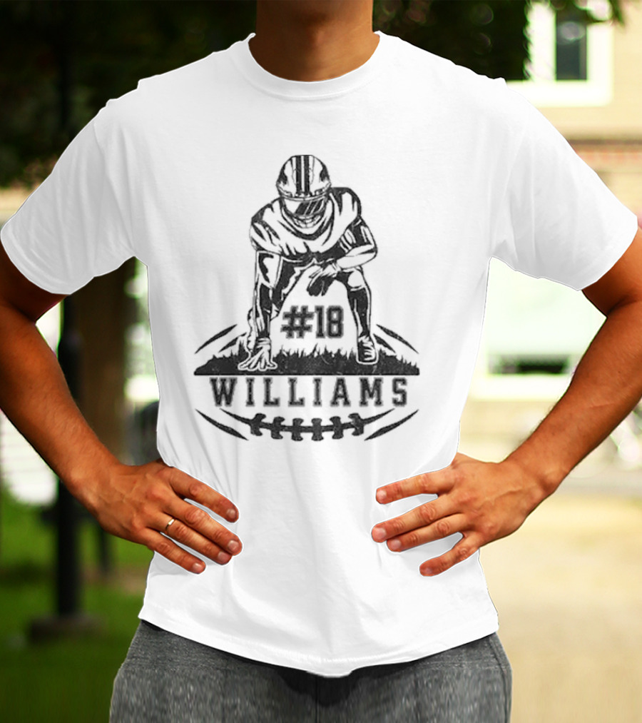 Williams #18 Personalized Football Player T-Shirt