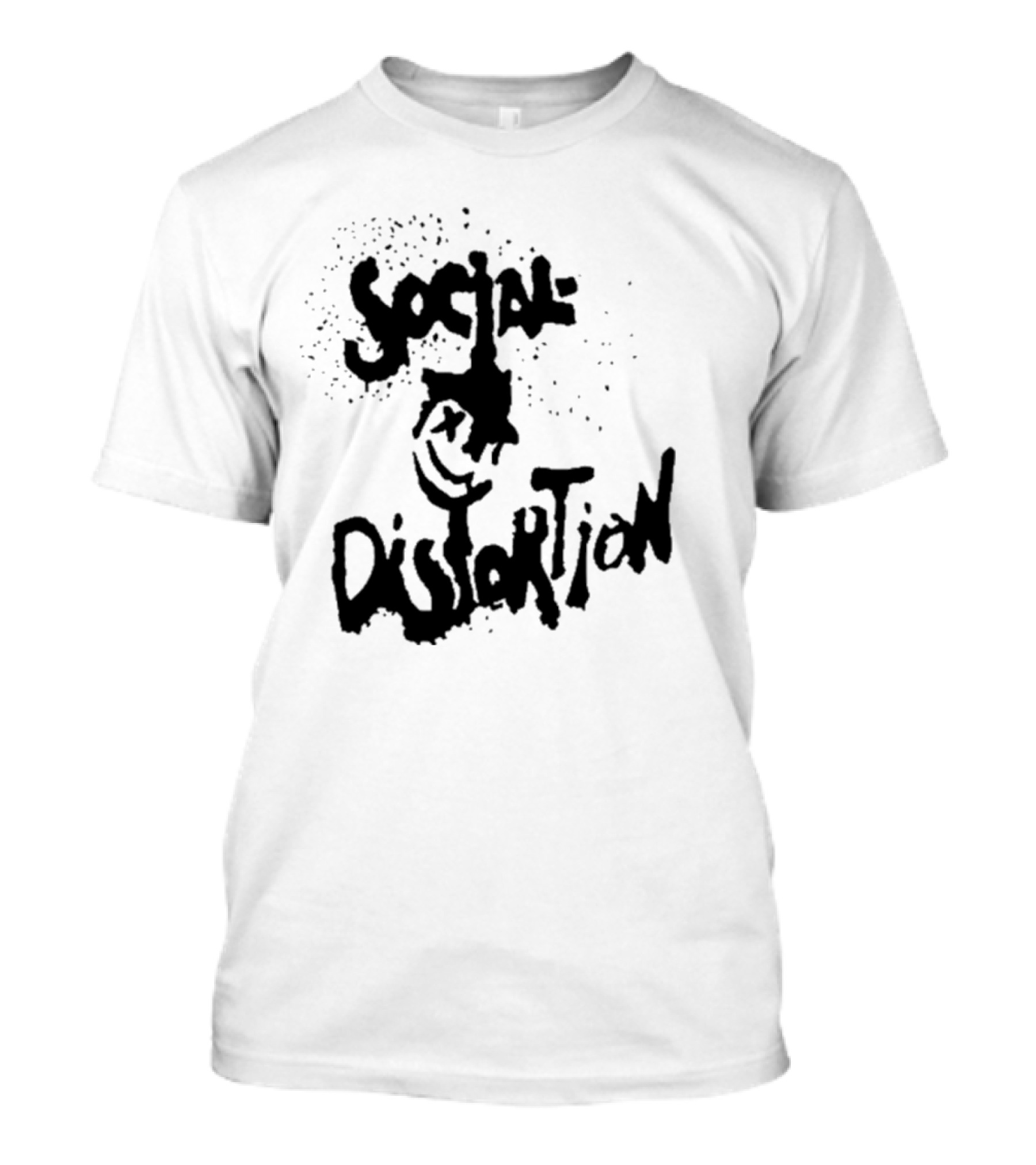 Social Distortion Smiley Logo Black Splatter T-Shirt