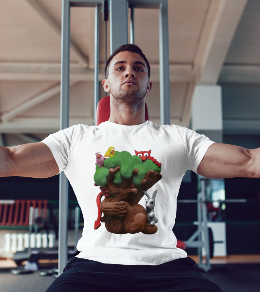 Spookywoods Tree With Animals And Cartoon Creatures T-Shirt