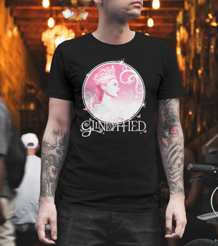 Glinda Fied Crowned Fairy Circle Butterflies T-Shirt