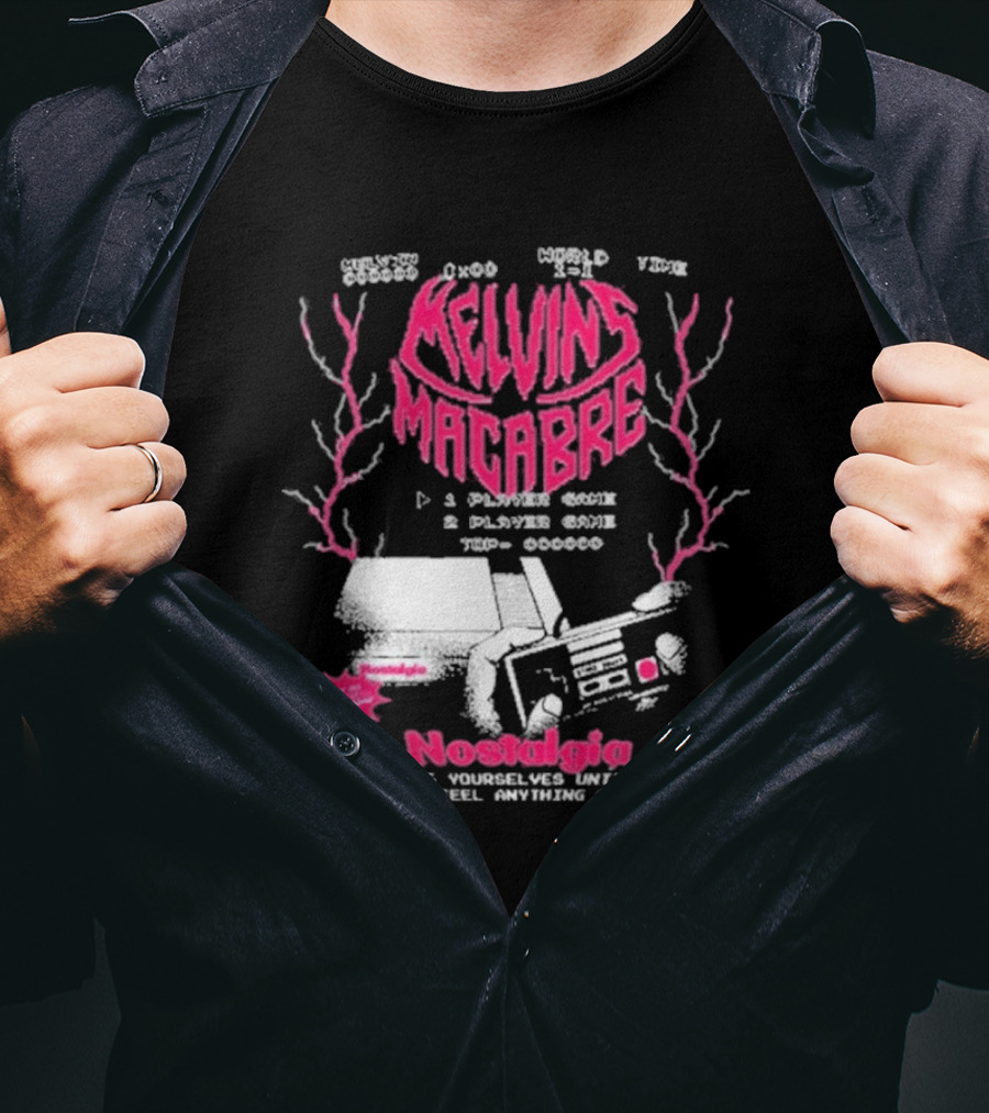 Melvins Macabre Nostalgia Numbing Yourself World View Meatcanyon 1 Player 2 Player Game 000000 T-Shirt