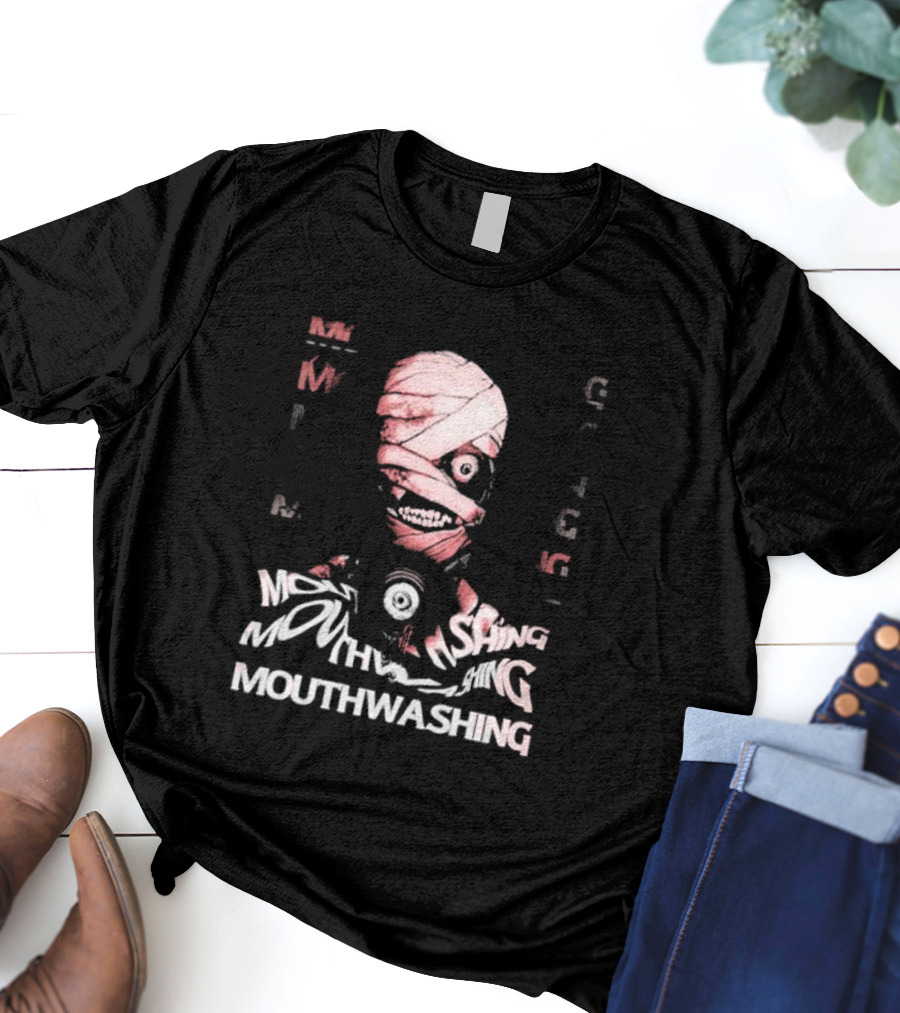Mouthwashing Horror Game Glitch Masked Figure T-Shirt
