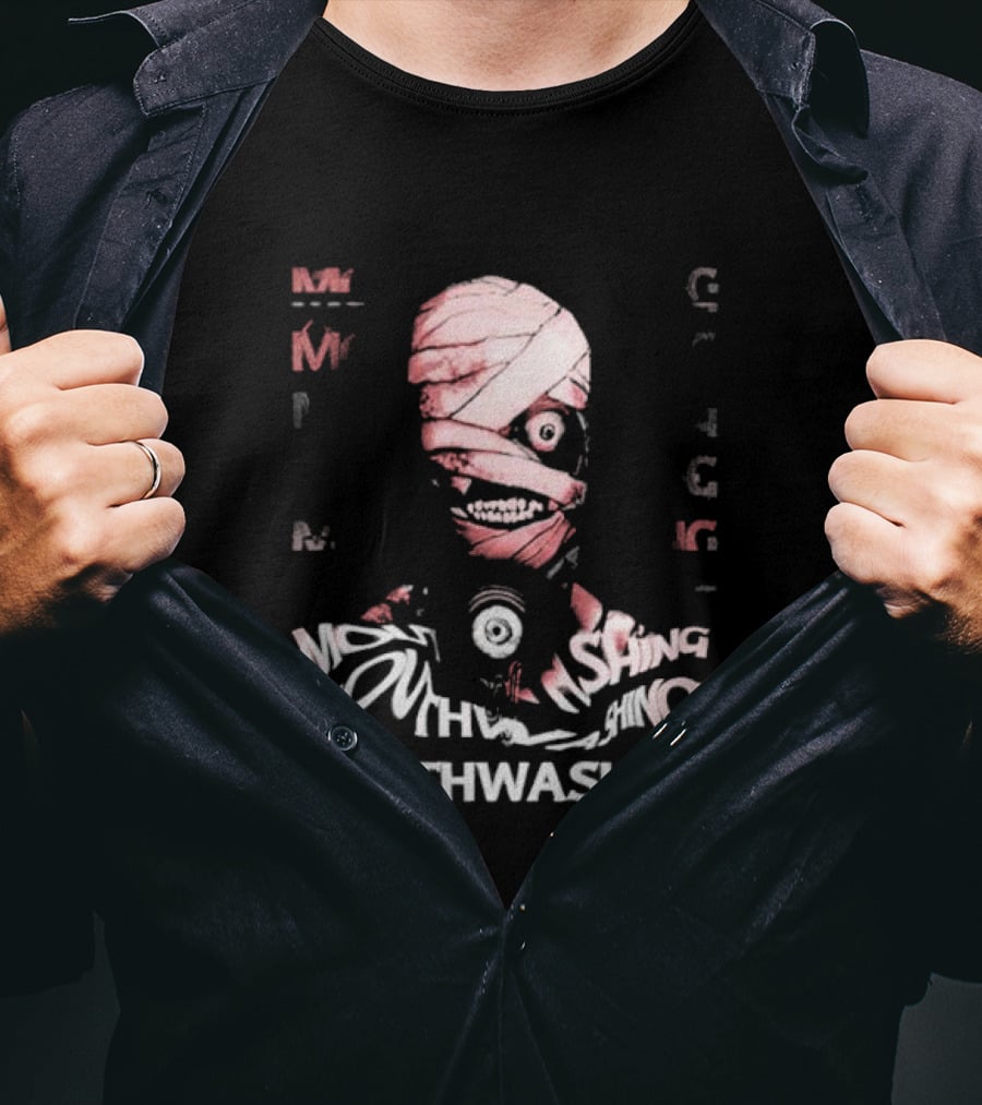 Mouthwashing Horror Game Glitch Masked Figure T-Shirt