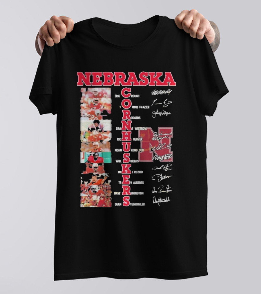 Nebraska Cornhuskers Football Legendary Player Signatures And Photos T-Shirt