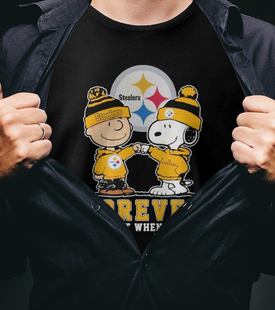 Pittsburgh Steelers Snoopy Forever Not Just When We Win Fan Fist Bump T-Shirt