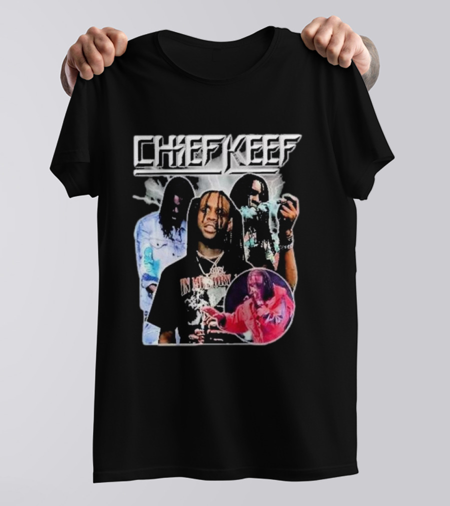 Chief Keef Collage Smoke And Red T-Shirt