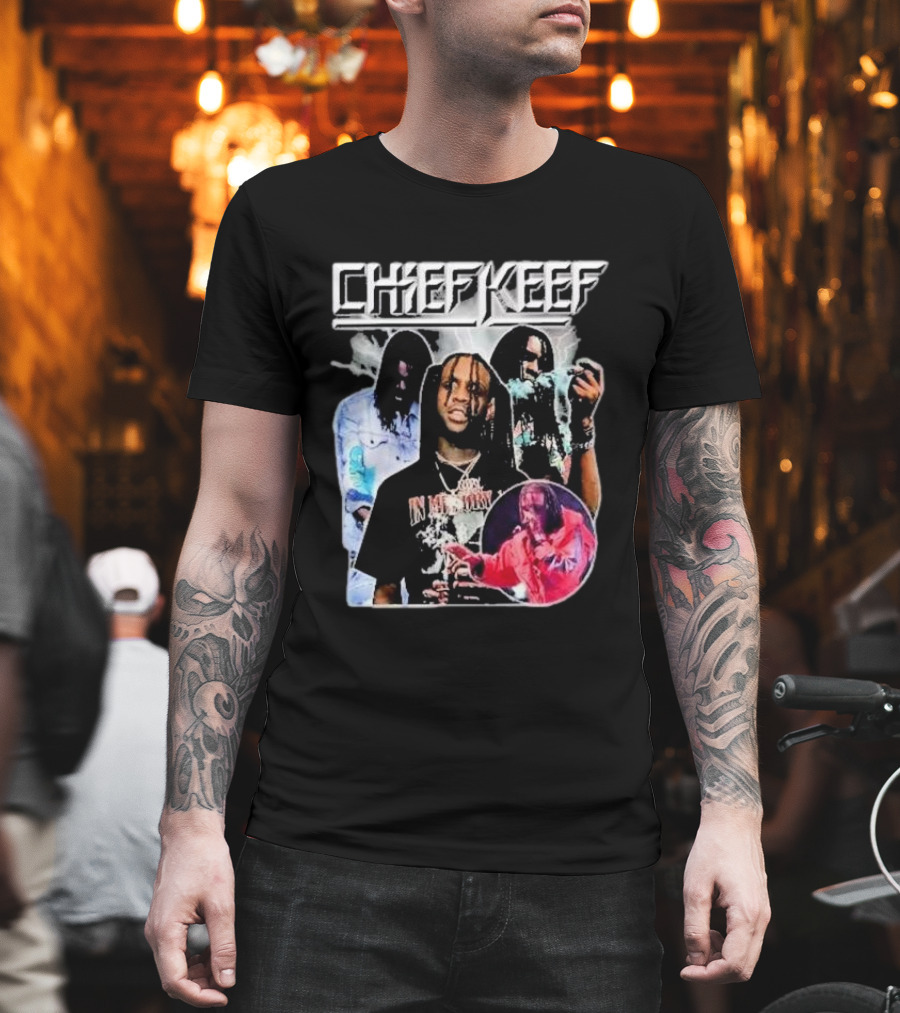 Chief Keef Collage Smoke And Red T-Shirt