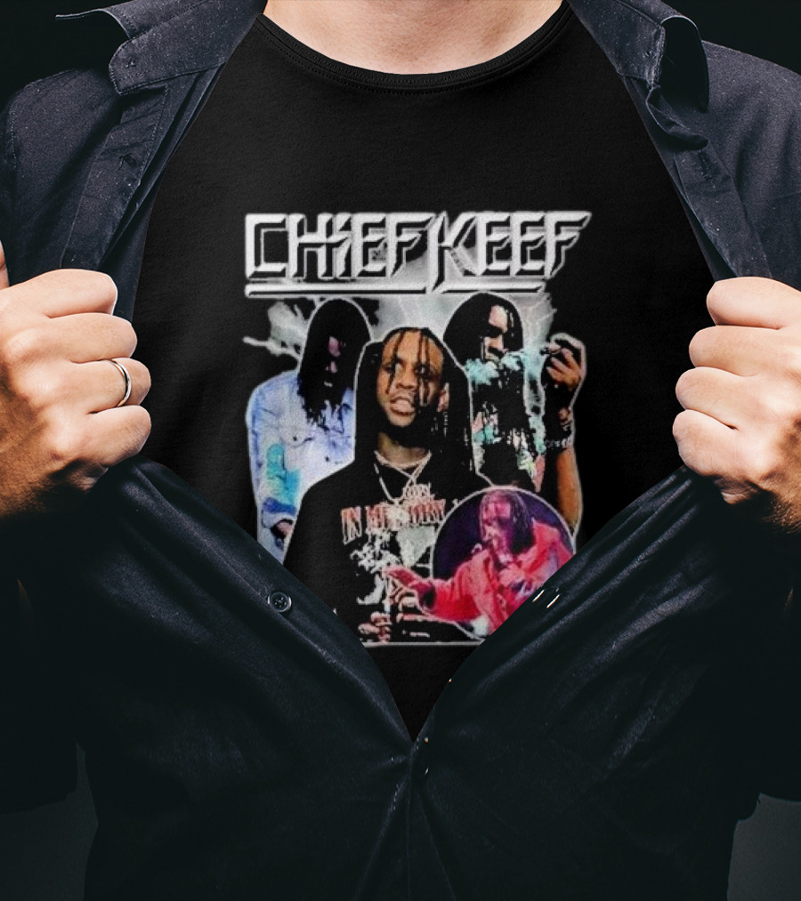 Chief Keef Collage Smoke And Red T-Shirt