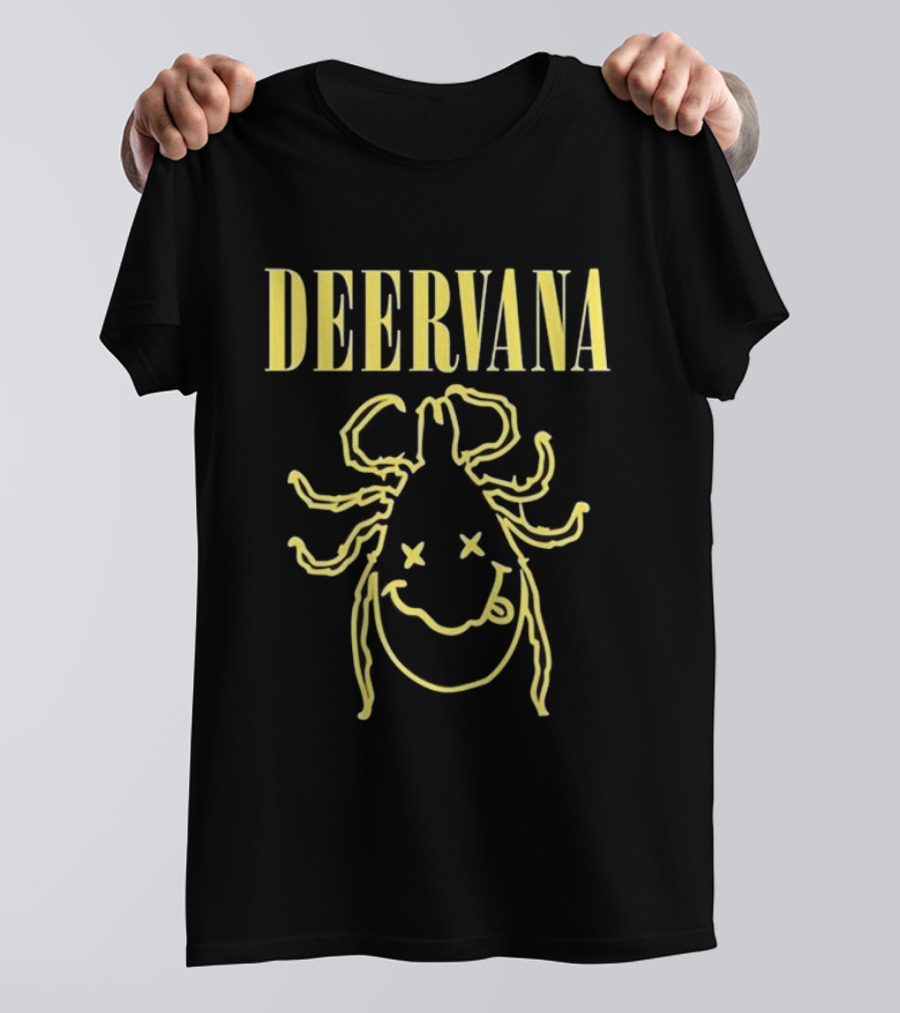 Deer Tick Deervana Nirvana Smile Face T-Shirt