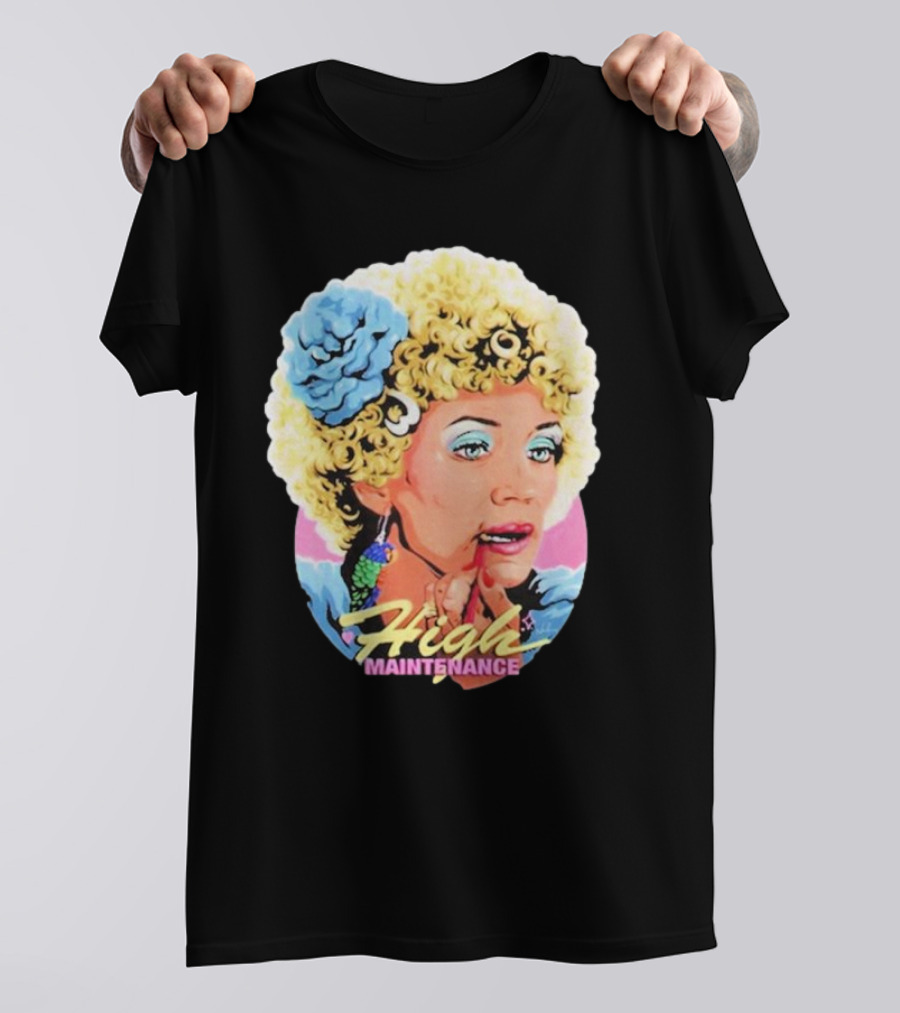 Kath Day-Knight Applying Lipstick High Maintenance T-Shirt