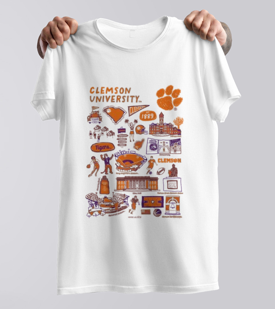 Toddler Vive La Fete White Clemson University Tigers 1899 Impressions T-Shirt
