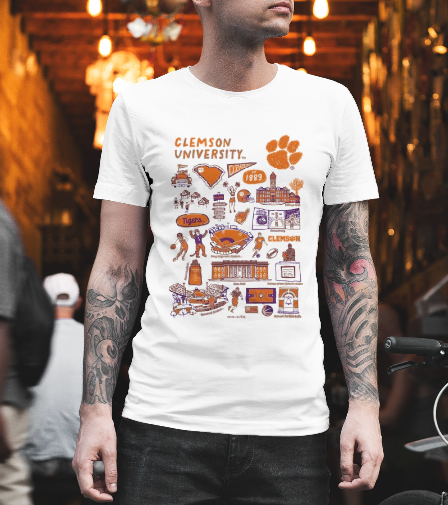 Toddler Vive La Fete White Clemson University Tigers 1899 Impressions T-Shirt