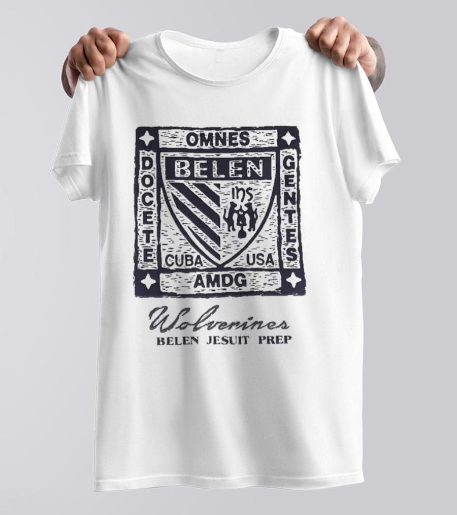Omnes Docete Gentes Belen Wolverines Cuba USA AMDG T-Shirt