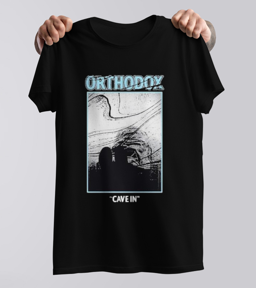 Orthodox Cave In Monochrome Abstract T-Shirt