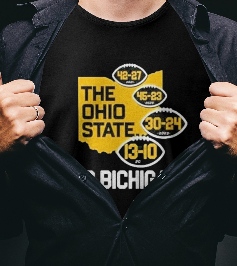 The Ohio State Our Bichigan 42-27 45-23 30-24 13-10 T-Shirt