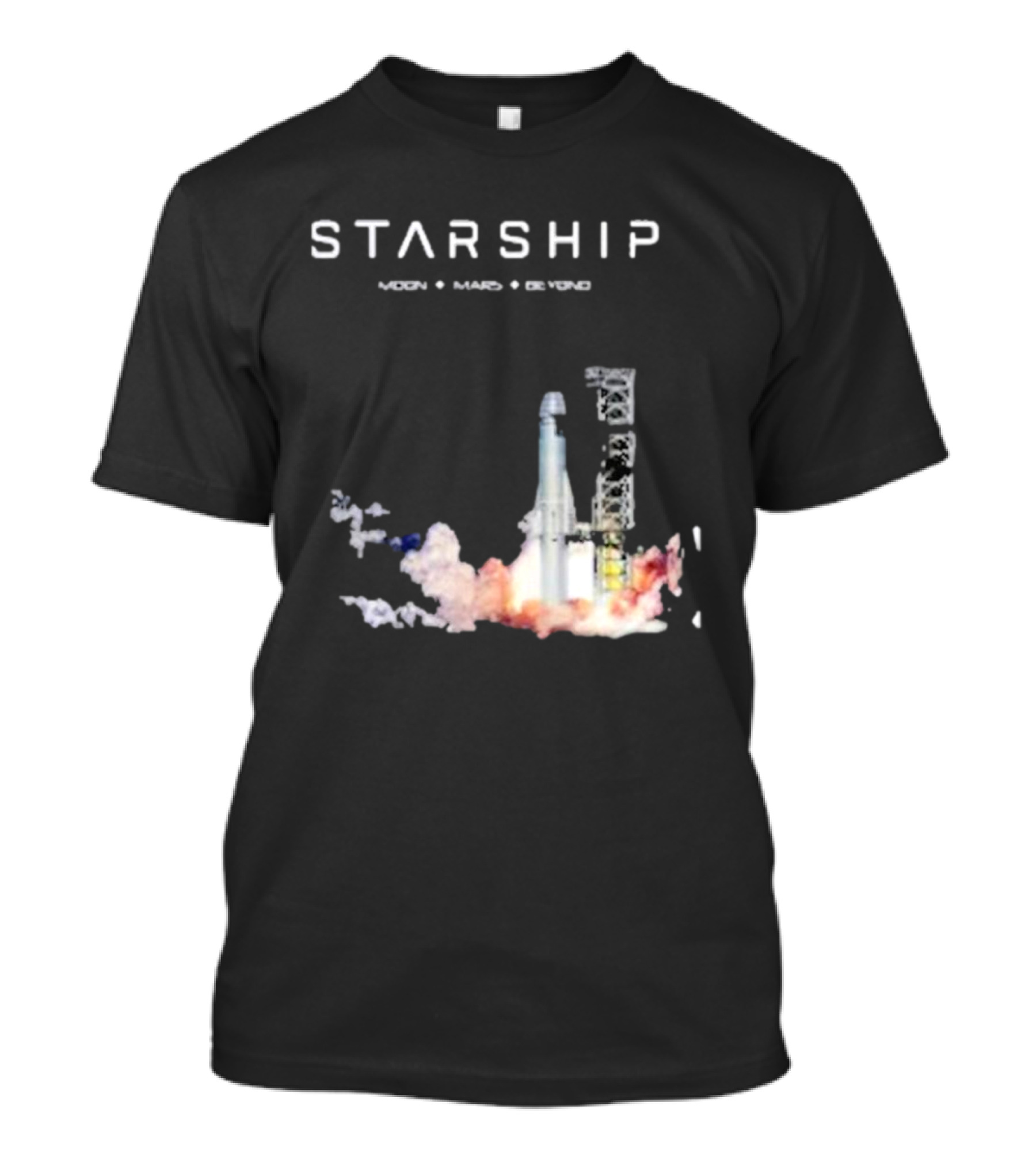 Starship Moon Mars Beyond 2025 Launch Rocket Vision T-Shirt