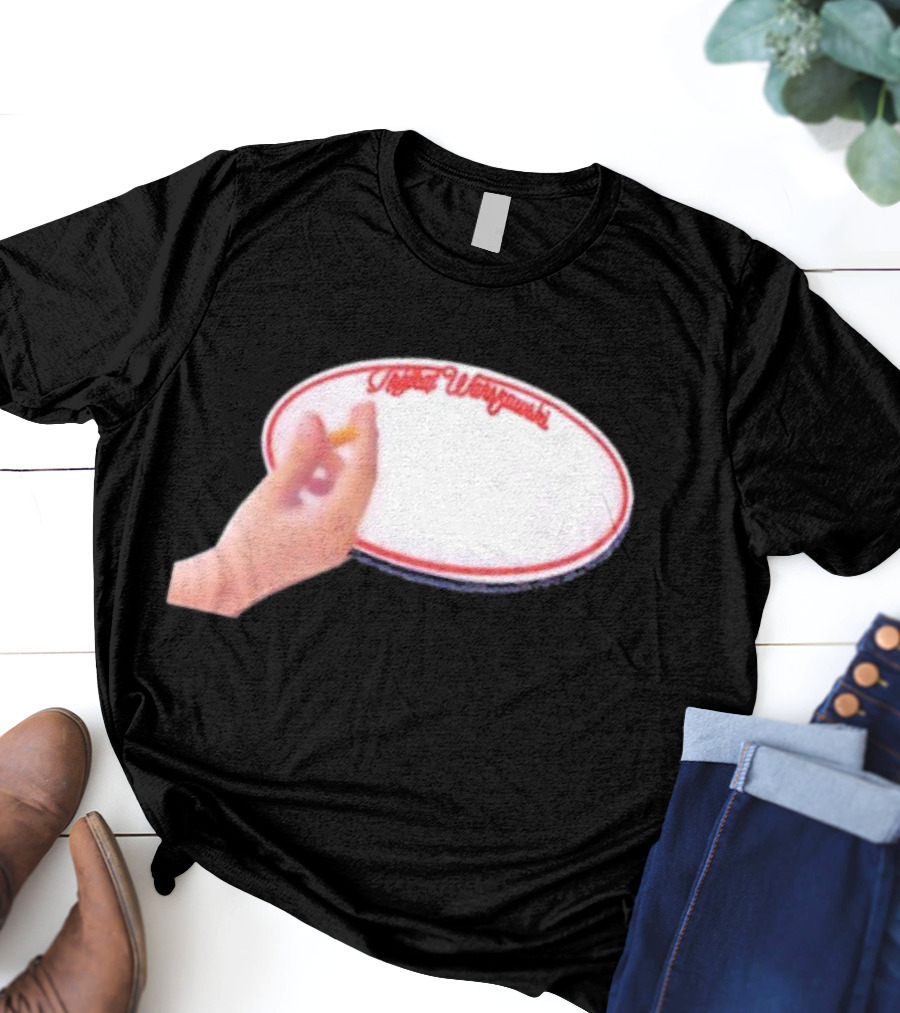 Trójkąt Warszawski White Plate With Hand And Cigarette T-Shirt