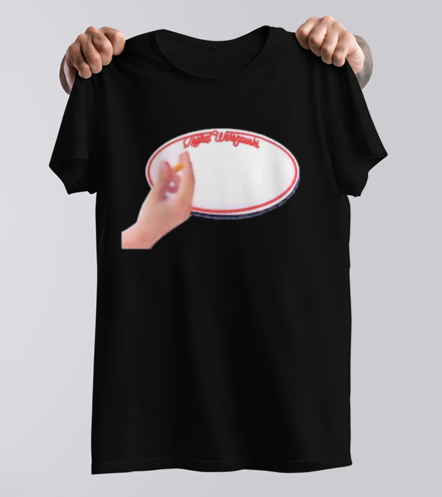 Trójkąt Warszawski White Plate With Hand And Cigarette T-Shirt