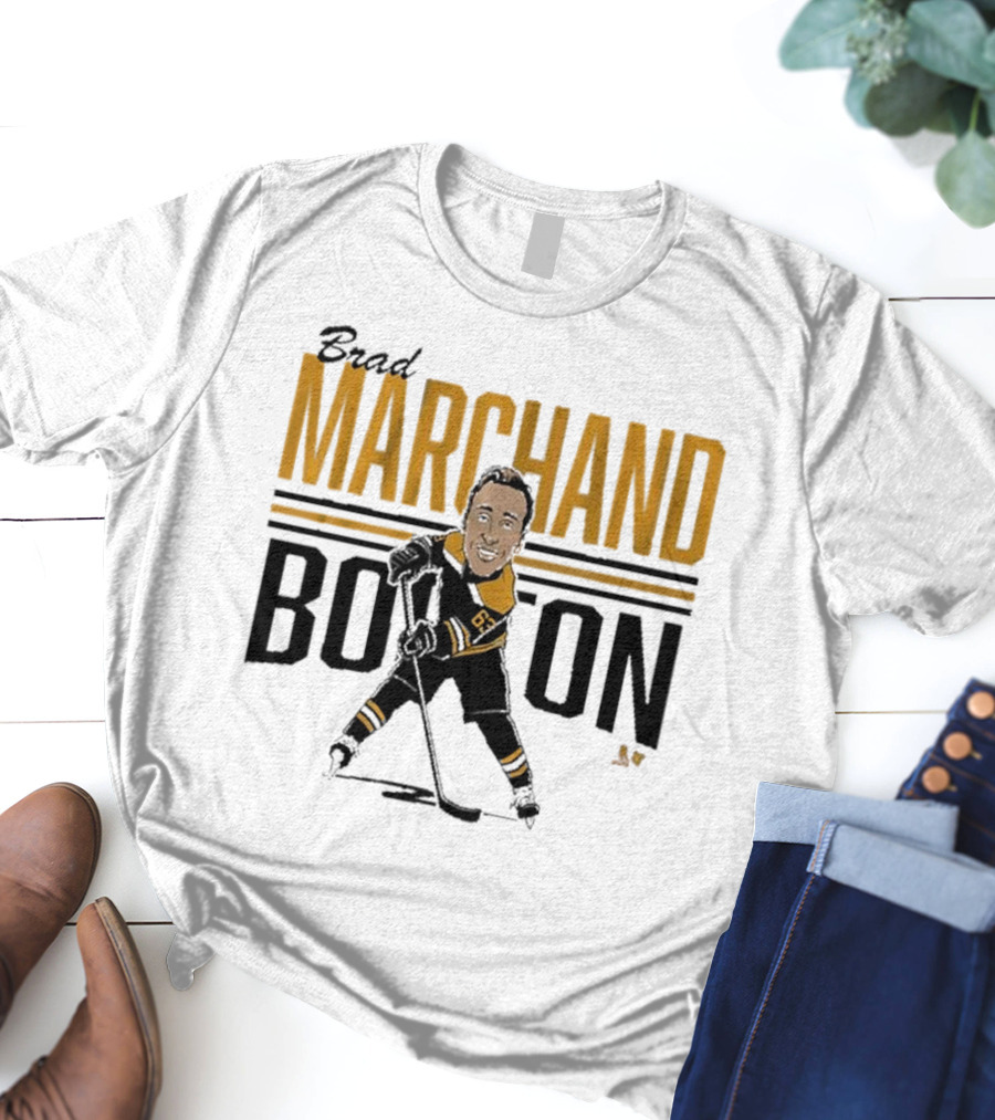 Brad Marchand Boston Center Ice Caricature T-Shirt