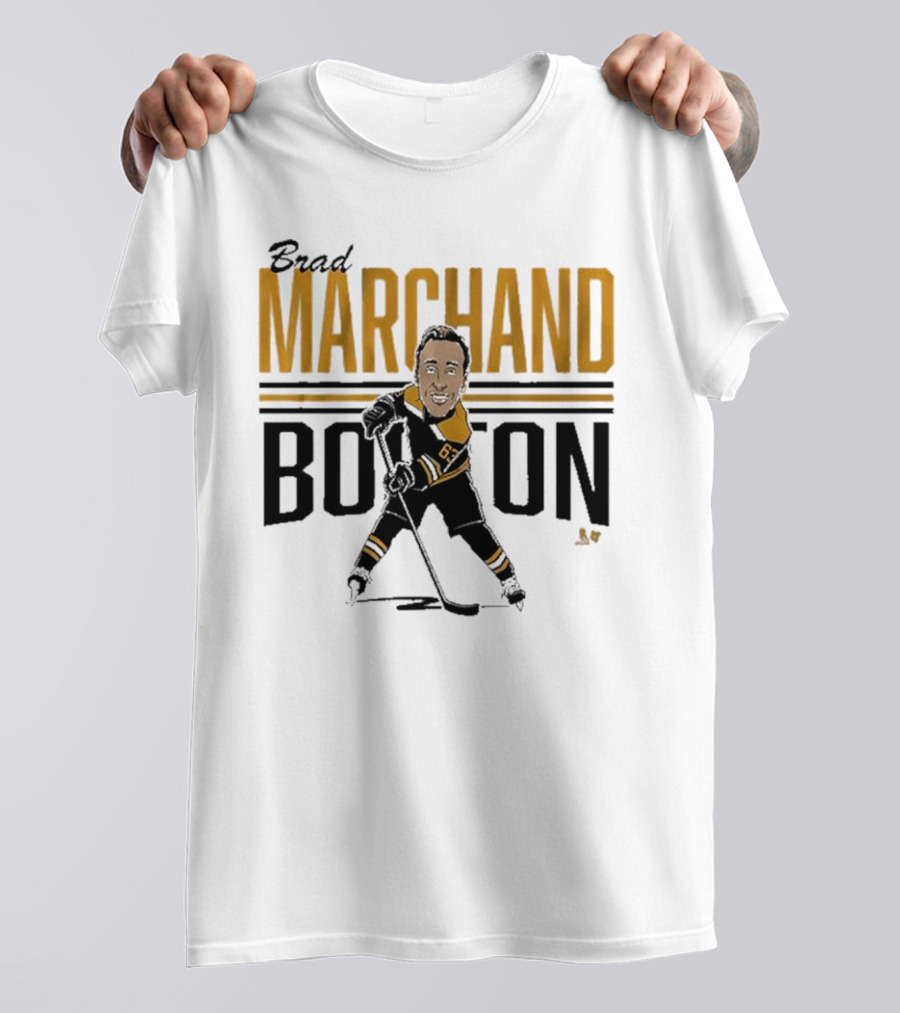 Brad Marchand Boston Center Ice Caricature T-Shirt
