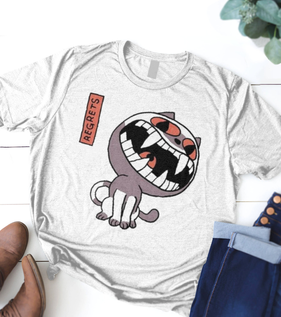 Herald Of Regrets Cartoon Cat Character T-Shirt