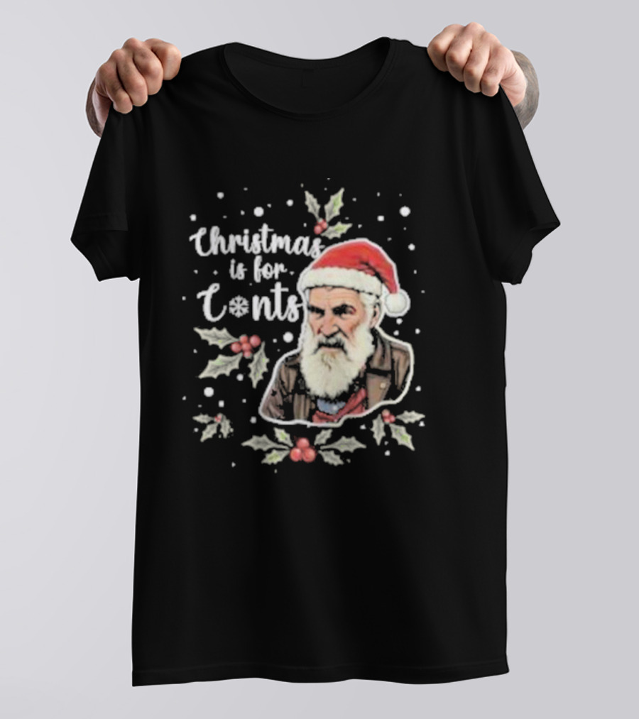 Jim Brassic Christmas Is For Cnts Santa T-Shirt