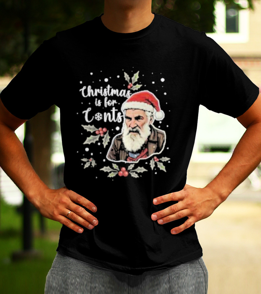 Jim Brassic Christmas Is For Cnts Santa T-Shirt