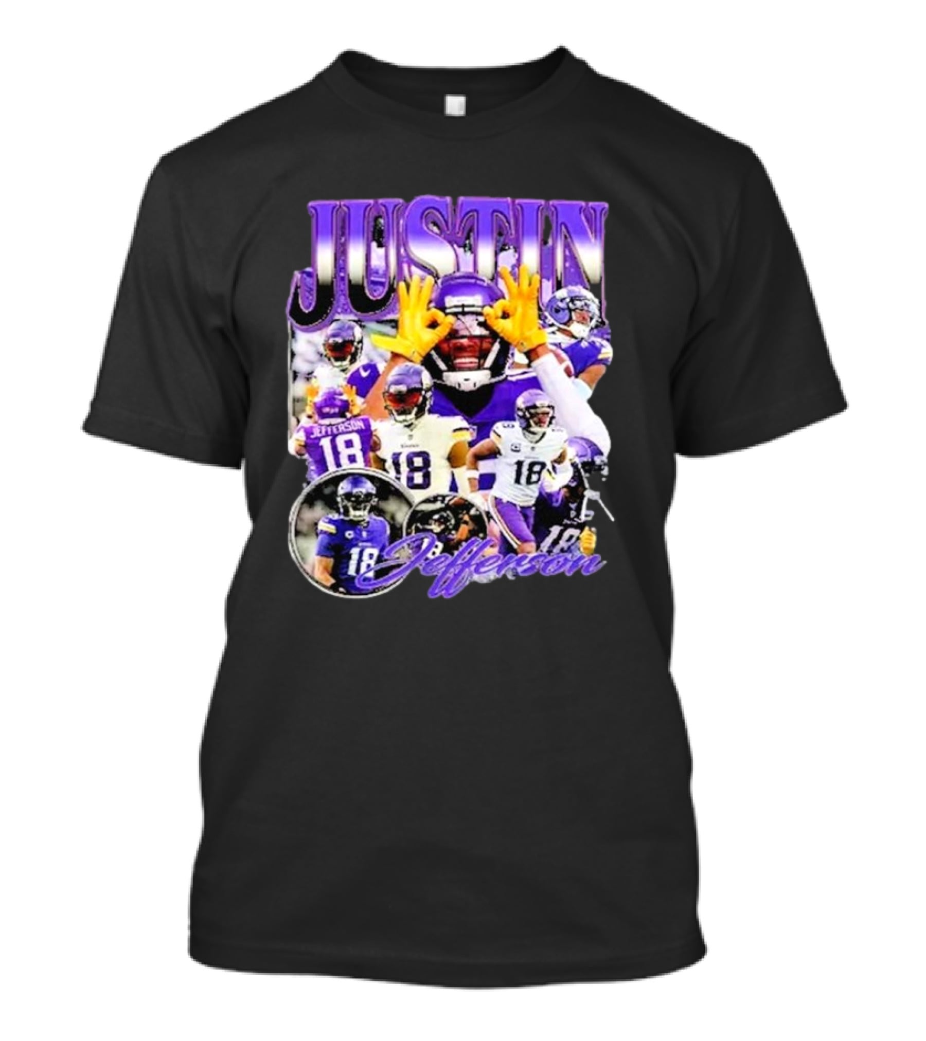 Justin Jefferson Wide Receiver 18 Minnesota Vikings Football Player T-Shirt