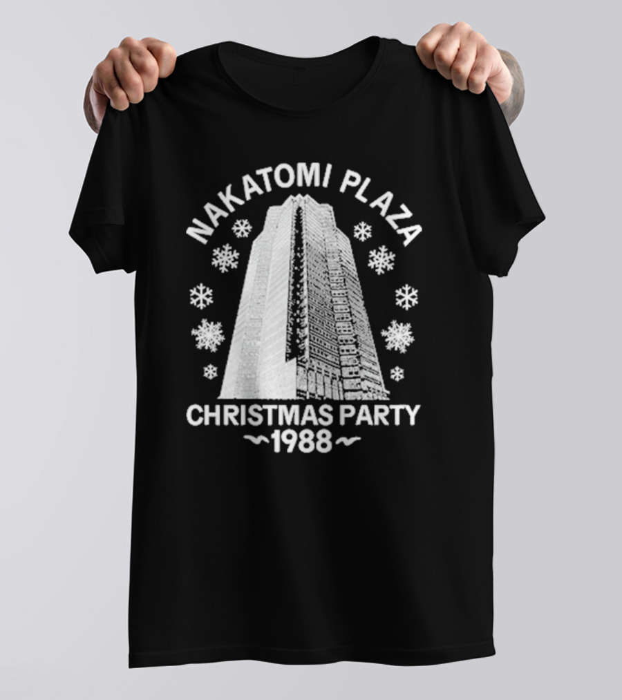 Nakatomi Plaza 1988 Christmas Party With Snowflakes T-Shirt