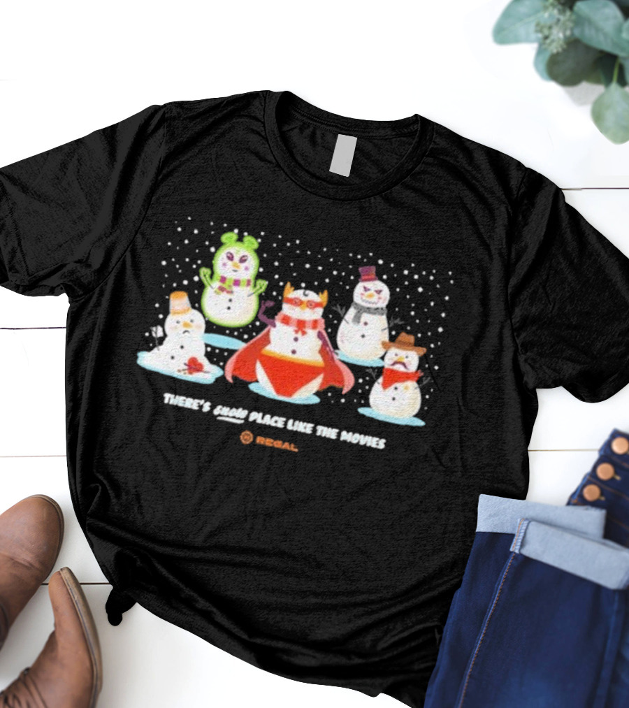There's Snow Place Like The Movies Regal Cinemas Snowmen T-Shirt