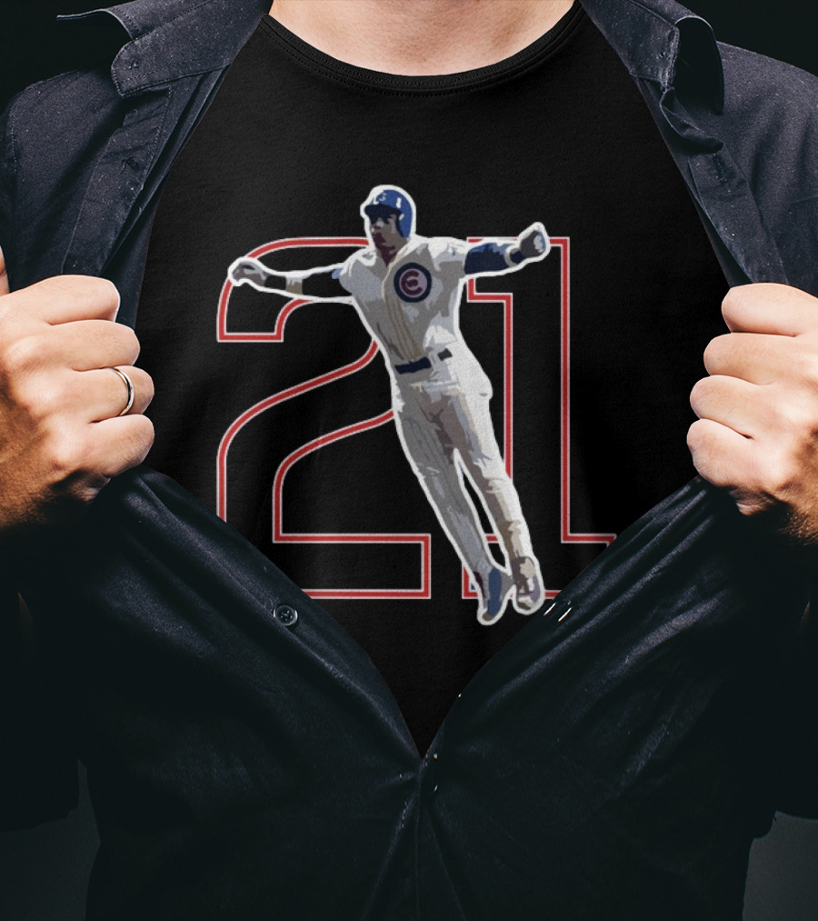Sammy Sosa 21 Jump Pose Chicago Cubs Legend T-Shirt