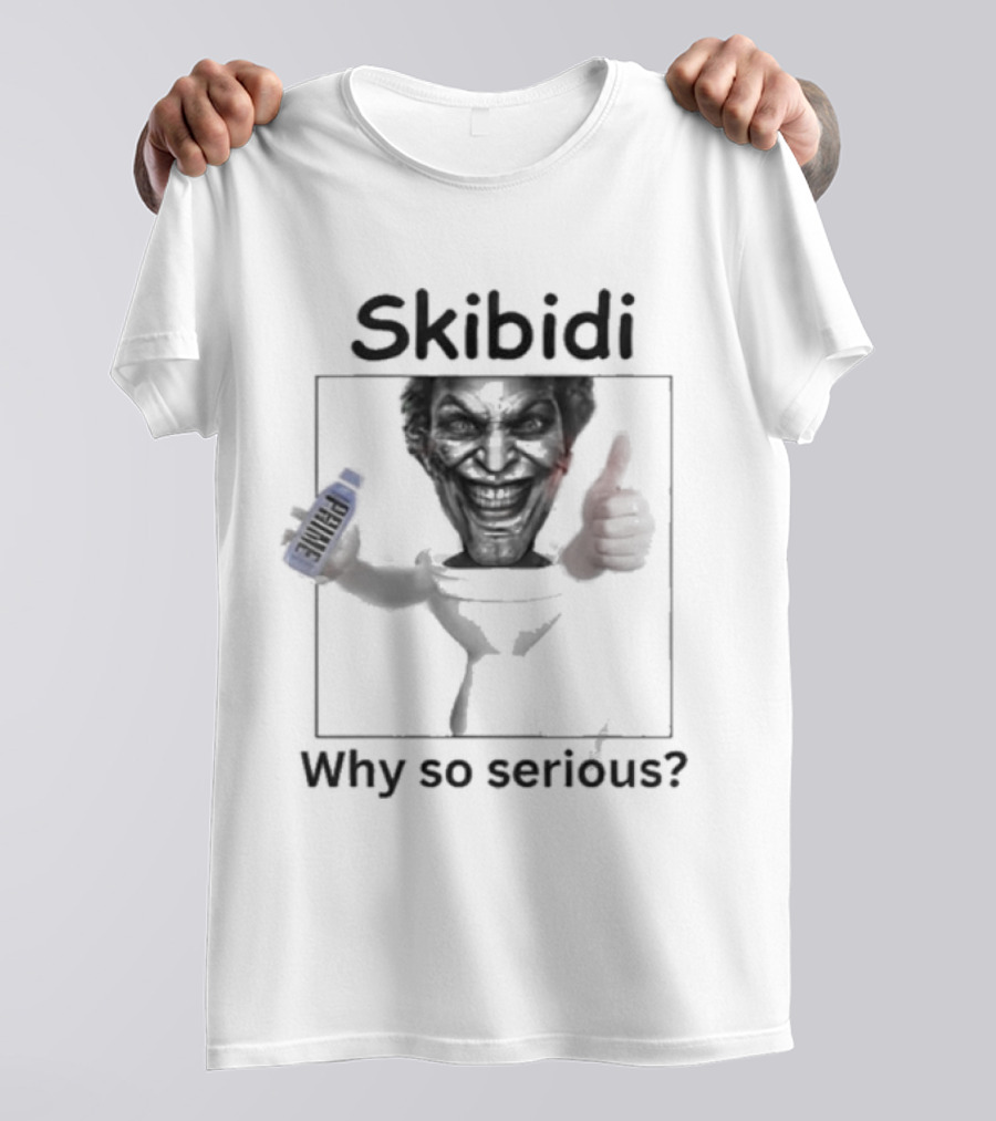 Skibidi Toilet Jonkler Why So Serious Meme Head With Phone Thumbs Up T-Shirt