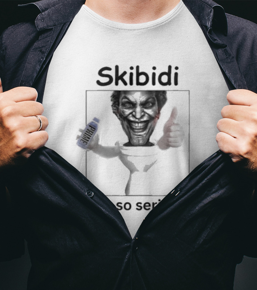 Skibidi Toilet Jonkler Why So Serious Meme Head With Phone Thumbs Up T-Shirt
