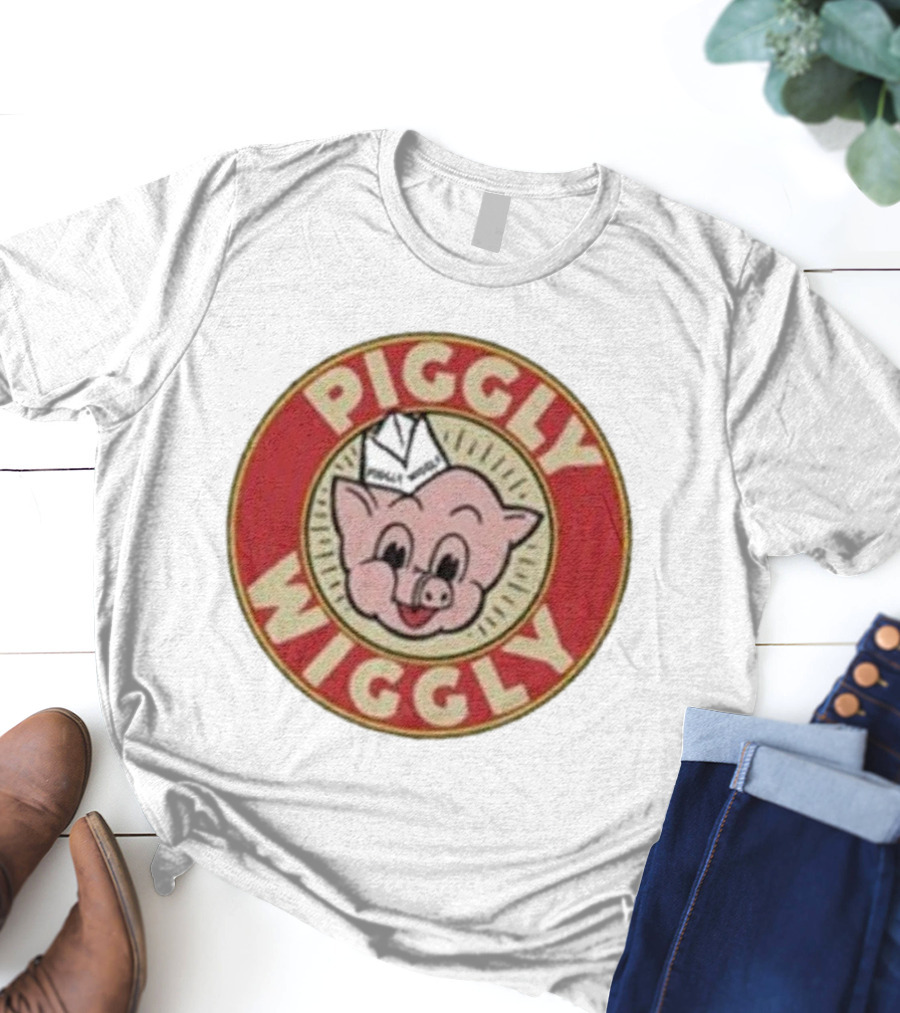 Piggly Wiggly Vintage Retro Logo Iconic Pig Image T-Shirt