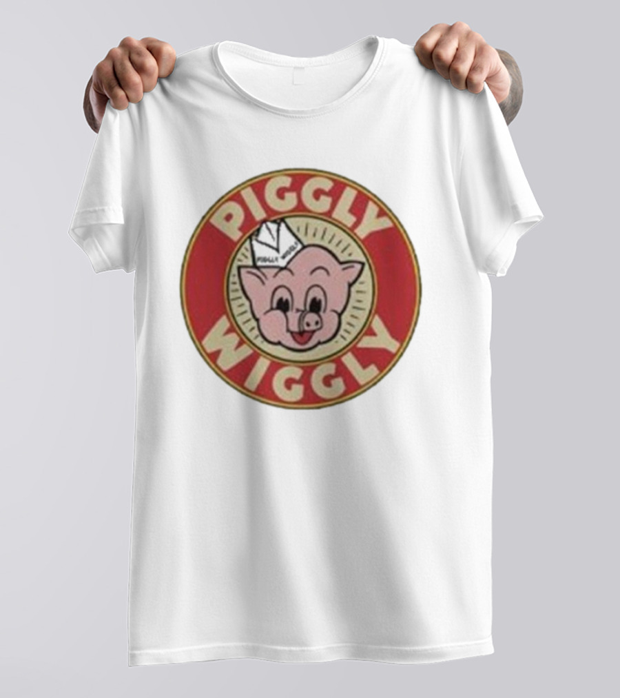 Piggly Wiggly Vintage Retro Logo Iconic Pig Image T-Shirt