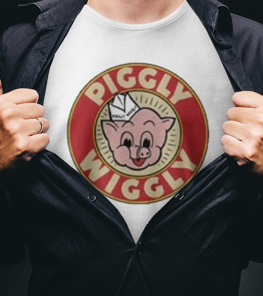 Piggly Wiggly Vintage Retro Logo Iconic Pig Image T-Shirt
