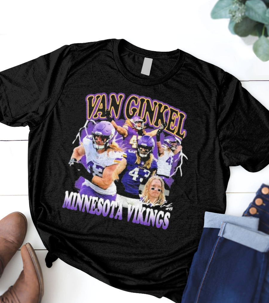 Van Ginkel Minnesota Vikings Football Player T-Shirt