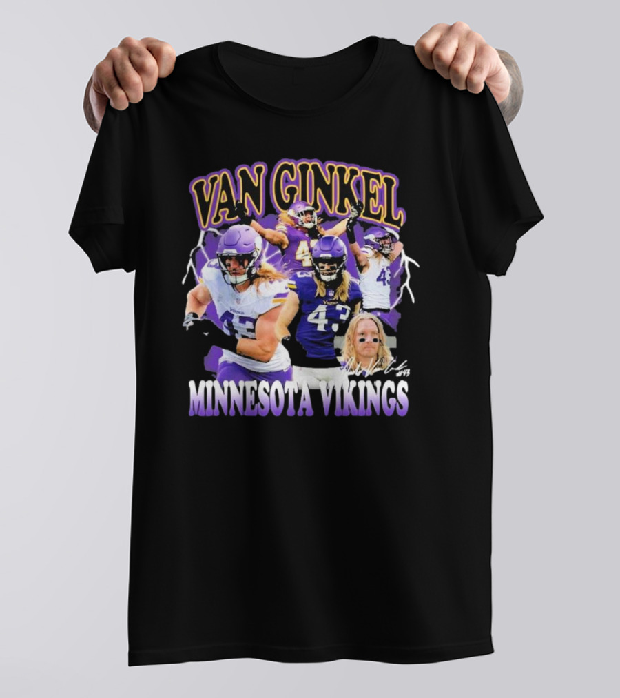 Van Ginkel Minnesota Vikings Football Player T-Shirt