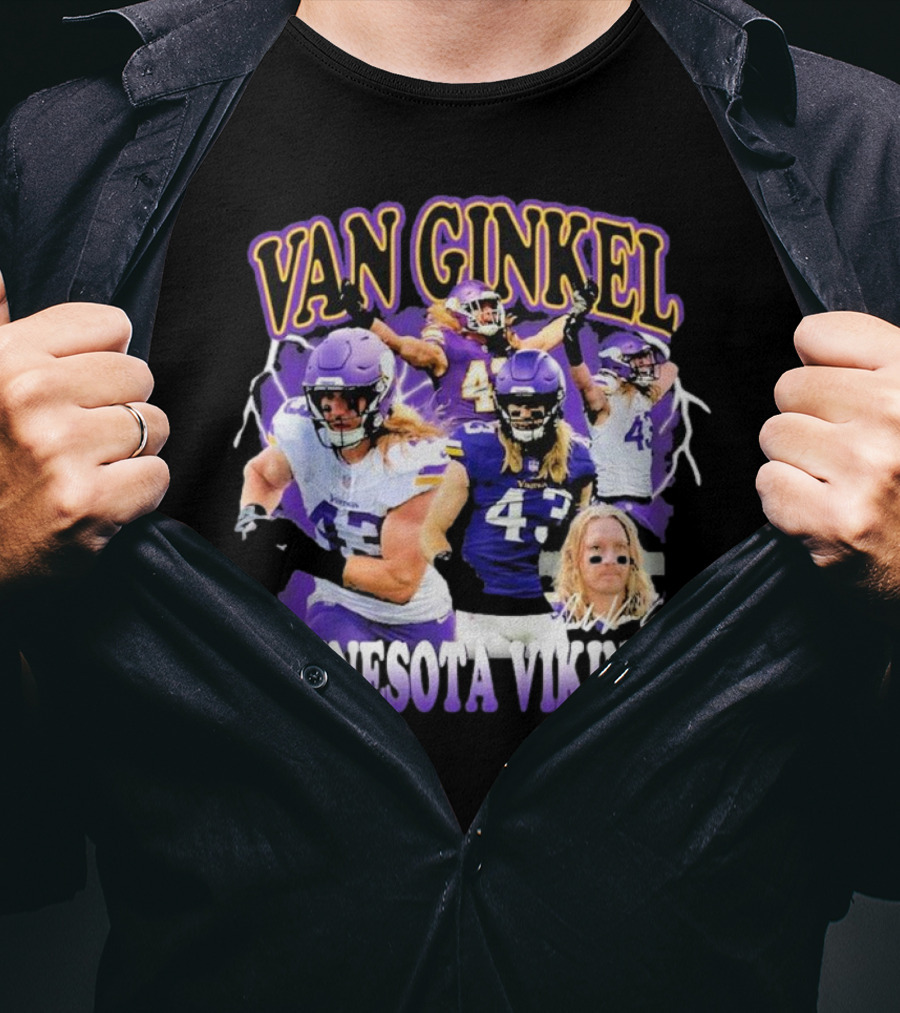 Van Ginkel Minnesota Vikings Football Player T-Shirt