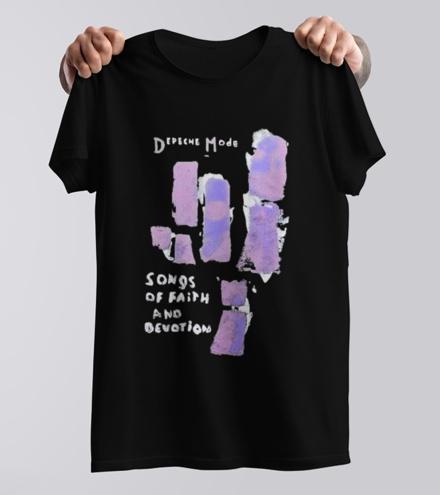 Depeche Mode Songs Of Faith And Devotion Abstract Violet Hand T-Shirt
