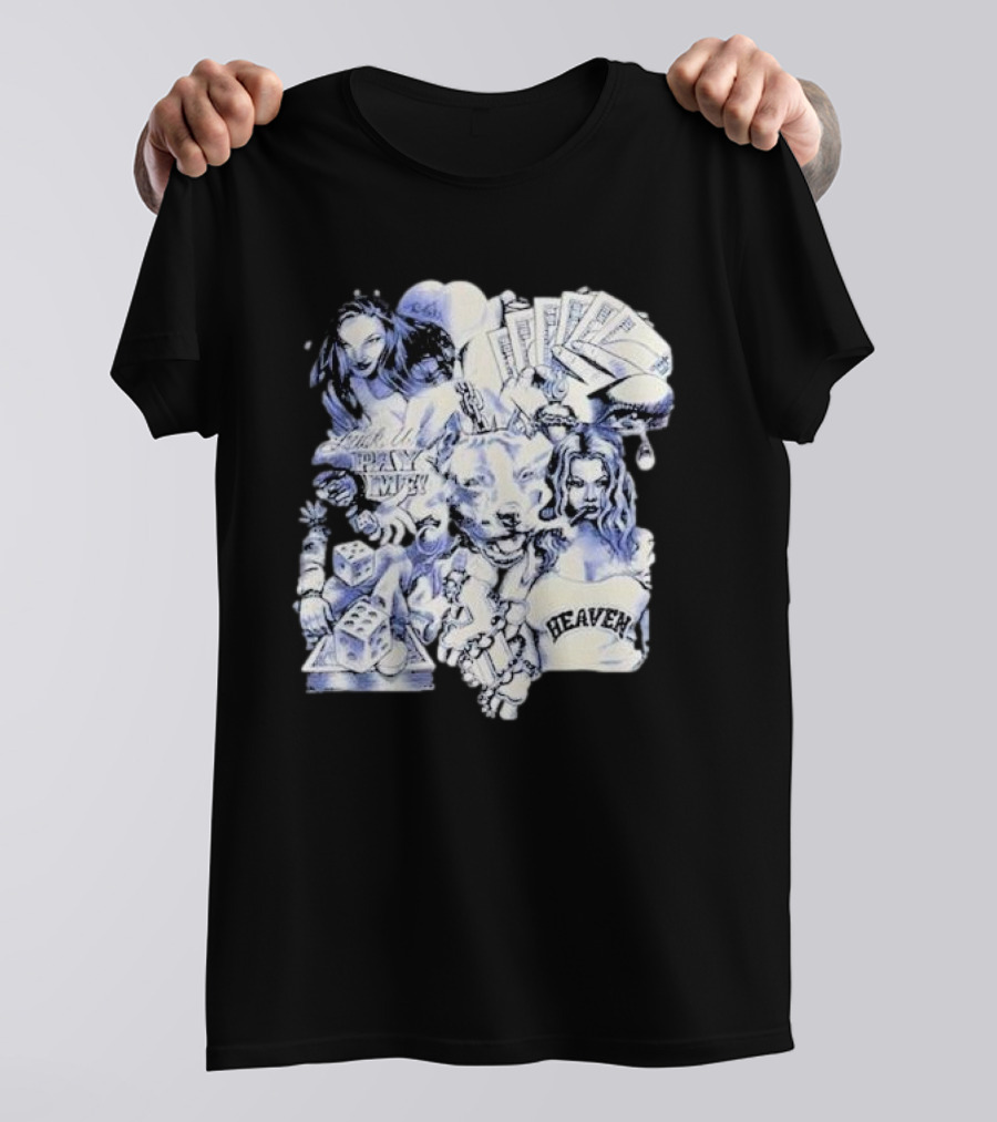 Geezyworld Heaven OTX FYPM Dice Cards Chains Women T-Shirt