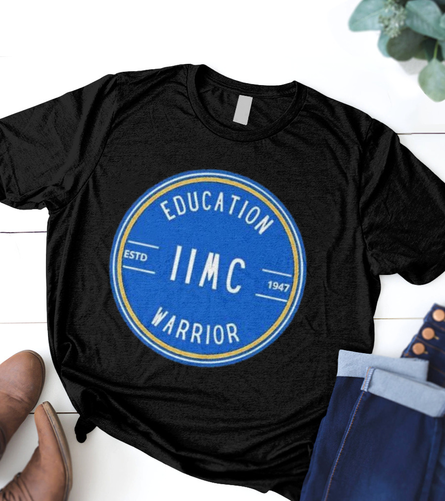 IIMC Education Warrior Estd 1947 Blue Emblem T-Shirt