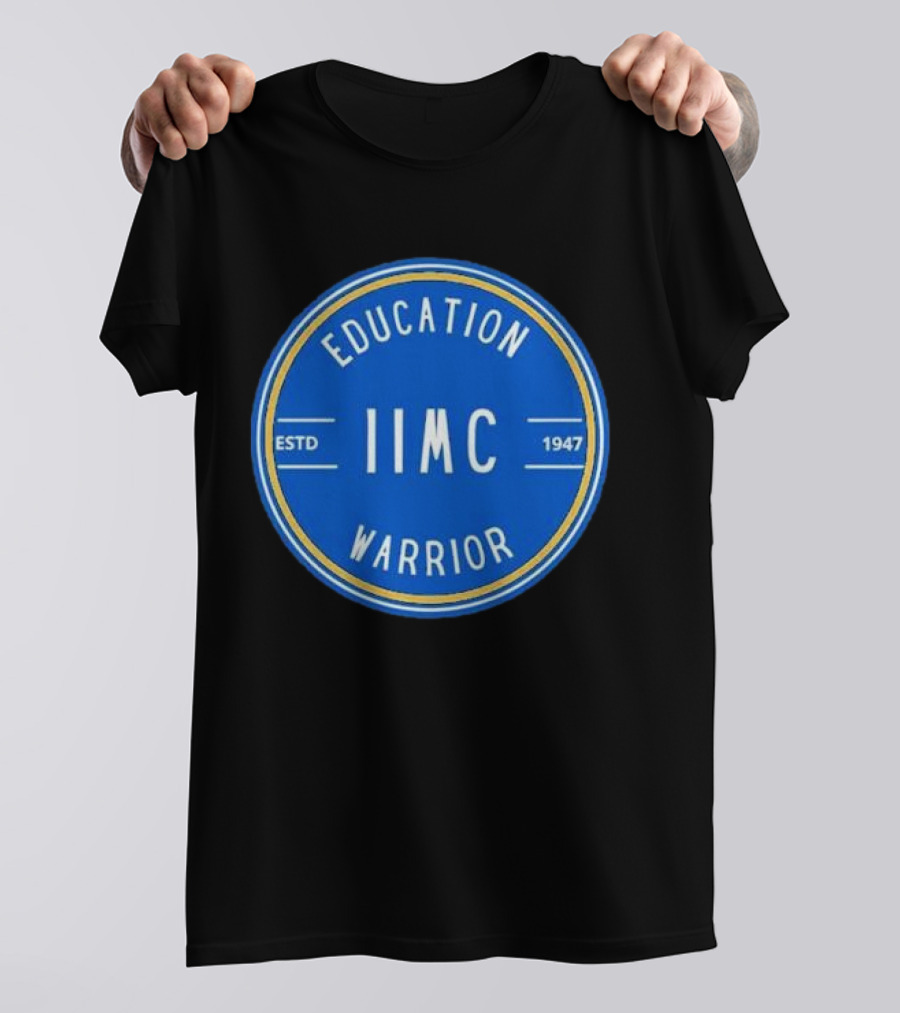 IIMC Education Warrior Estd 1947 Blue Emblem T-Shirt