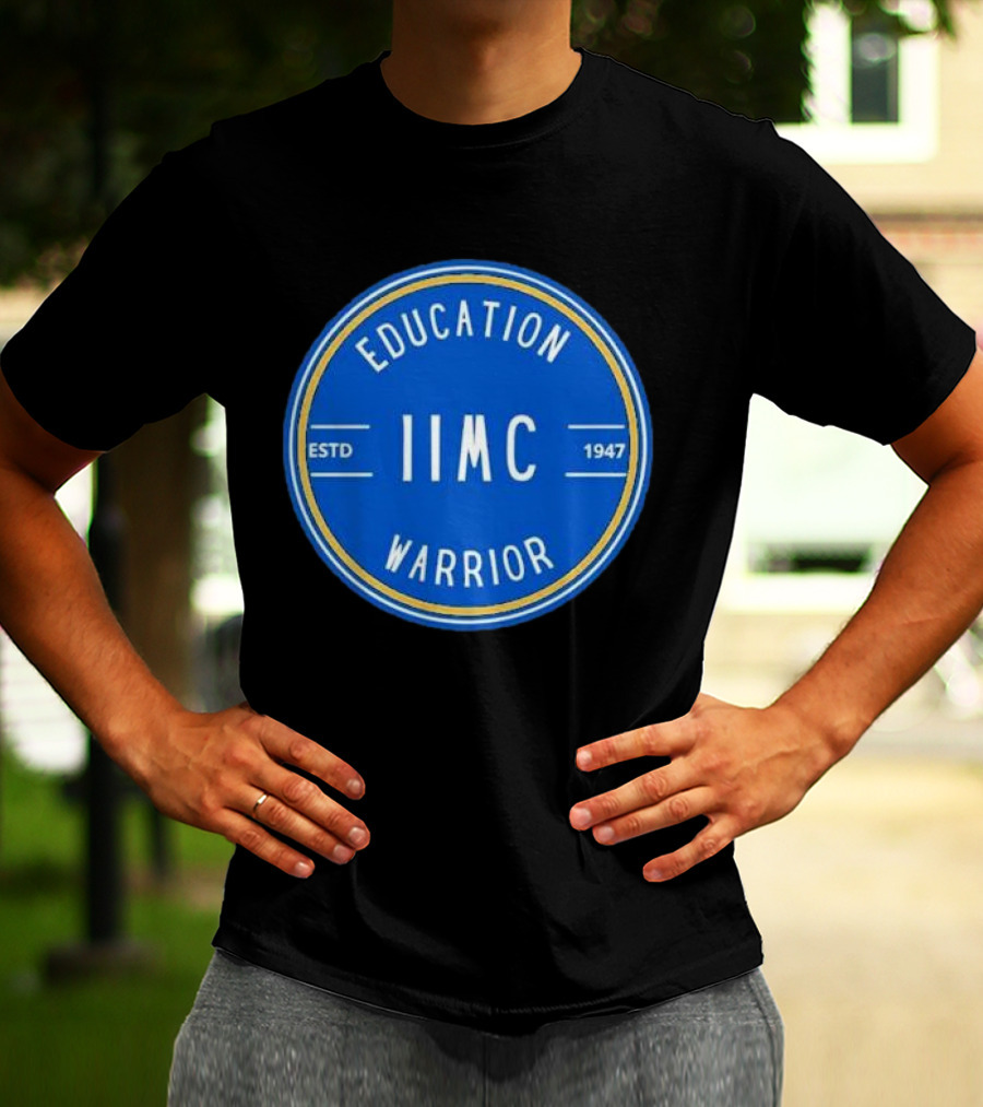 IIMC Education Warrior Estd 1947 Blue Emblem T-Shirt