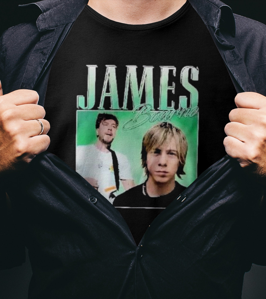 James Bourne Duo Musical Tribute Green Background T-Shirt